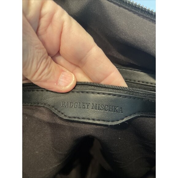 NWT Badgley Mischka Quilted‎ Tote Bag With Crossbody Strap, Black, $199 - Picture 16 of 16